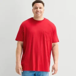 St. John's Bay Super Soft Pocket Mens Crew Neck Short Sleeve Quick Dry Big and Tall T-Shirt