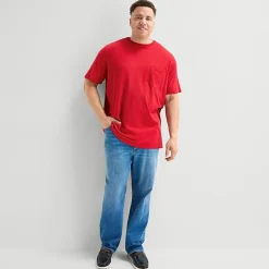 St. John's Bay Super Soft Pocket Mens Crew Neck Short Sleeve Quick Dry Big and Tall T-Shirt