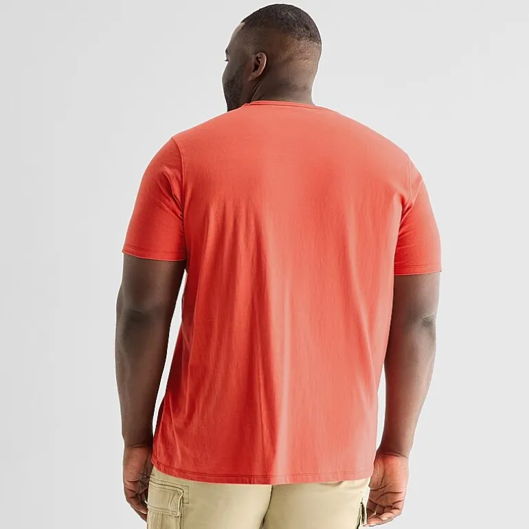 St. John's Bay Super Soft Pocket Mens Crew Neck Short Sleeve Quick Dry Stretch Fabric Big and Tall T-Shirt