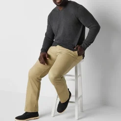 St. John's Bay Universal Easy Care Extender Mens Classic Fit Big and Tall Flat Front Pant
