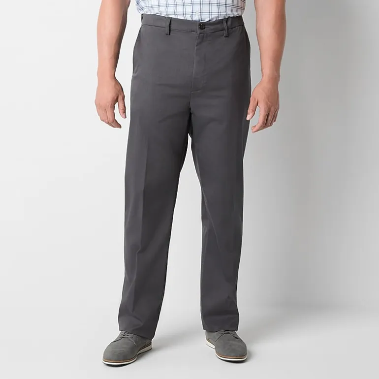 St. John's Bay Universal Easy Care Extender Mens Classic Fit Big and Tall Flat Front Pant