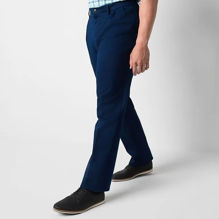 St. John's Bay Universal Easy Care Extender Mens Big and Tall Classic Fit Pleated Pant