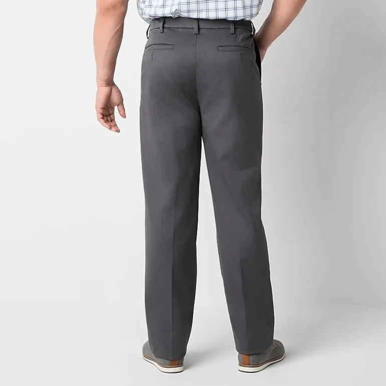 St. John's Bay Universal Easy Care Extender Mens Big and Tall Classic Fit Pleated Pant