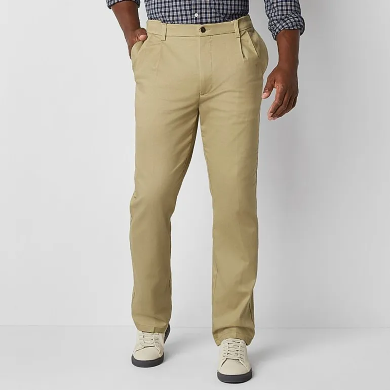 St. John's Bay Universal Easy Care Extender Mens Big and Tall Classic Fit Pleated Pant