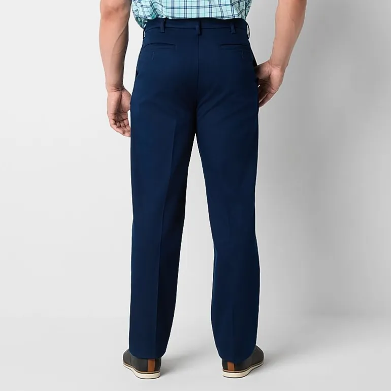 St. John's Bay Universal Easy Care Extender Mens Big and Tall Classic Fit Pleated Pant