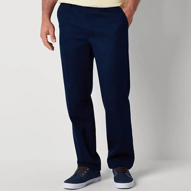 St. John's Bay Universal Wrinkle Free Easy Care Mens Classic Fit Flat Front Pant