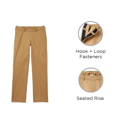 St. John's Bay Universal Wrinkle Free Easy Care Seated Mens Adaptive Easy-on + Easy-off Seated Wear Classic Fit Flat Front Pant