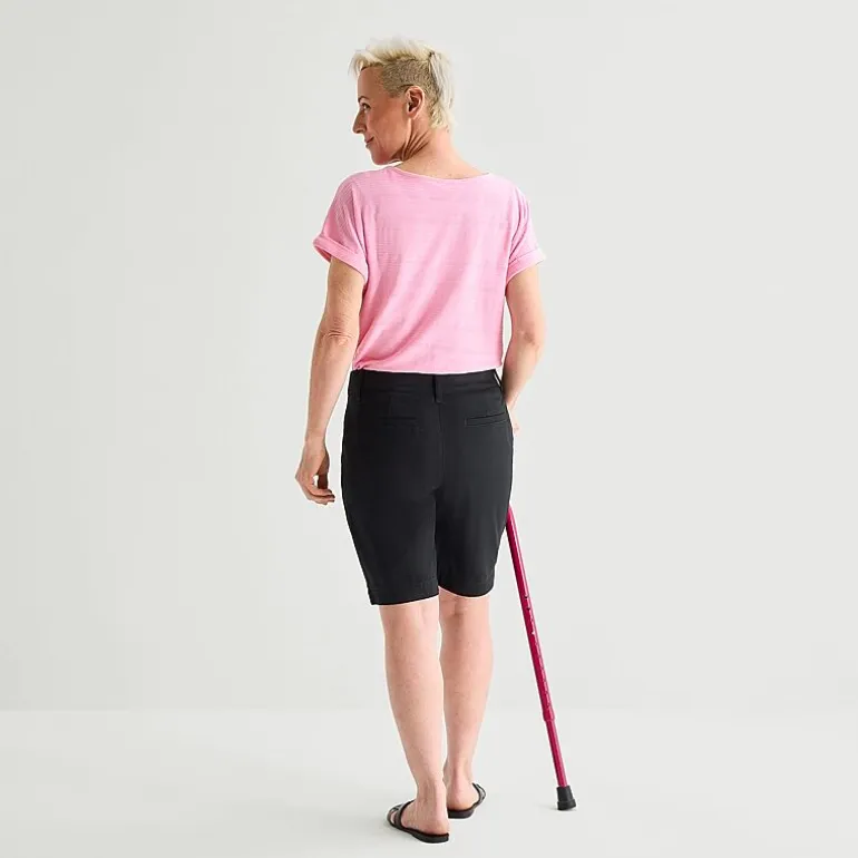 St. John's Bay Womens 11" Adaptive Easy-on + Easy-off Bermuda Short