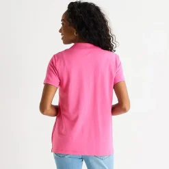 St. John's Bay Womens Adaptive Short Sleeve Easy-on + Easy-off Polo Shirt
