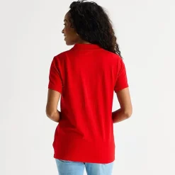 St. John's Bay Womens Adaptive Short Sleeve Easy-on + Easy-off Polo Shirt