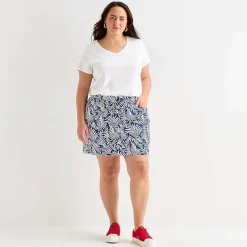 St. John's Bay Womens Cotton Blend Skort