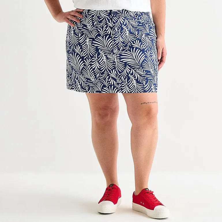 St. John's Bay Womens Cotton Blend Skort