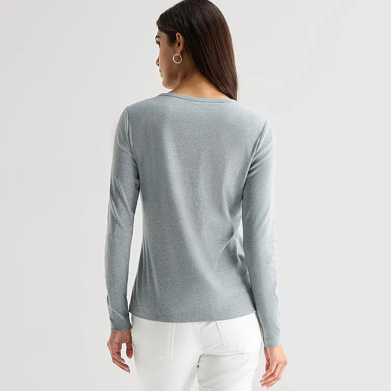 St. John's Bay Womens Crew Neck Long Sleeve T-Shirt