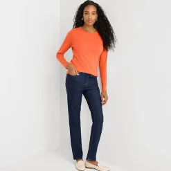 St. John's Bay Womens Crew Neck Long Sleeve T-Shirt