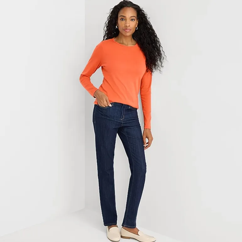 St. John's Bay Womens Crew Neck Long Sleeve T-Shirt