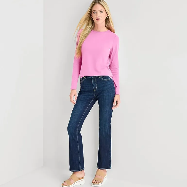 St. John's Bay Womens Crew Neck Long Sleeve T-Shirt