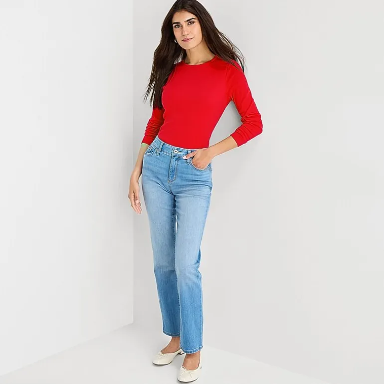 St. John's Bay Womens Crew Neck Long Sleeve T-Shirt