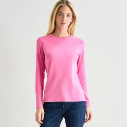 St. John's Bay Womens Crew Neck Long Sleeve T-Shirt
