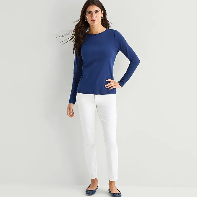St. John's Bay Womens Crew Neck Long Sleeve T-Shirt