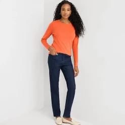 St. John's Bay Womens Crew Neck Long Sleeve T-Shirt