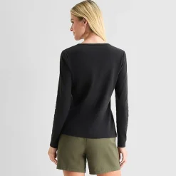 St. John's Bay Womens Crew Neck Long Sleeve T-Shirt