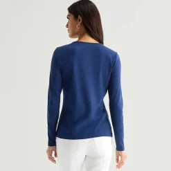 St. John's Bay Womens Crew Neck Long Sleeve T-Shirt
