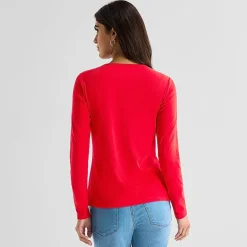 St. John's Bay Womens Crew Neck Long Sleeve T-Shirt