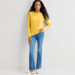 St. John's Bay Womens Crew Neck Long Sleeve T-Shirt