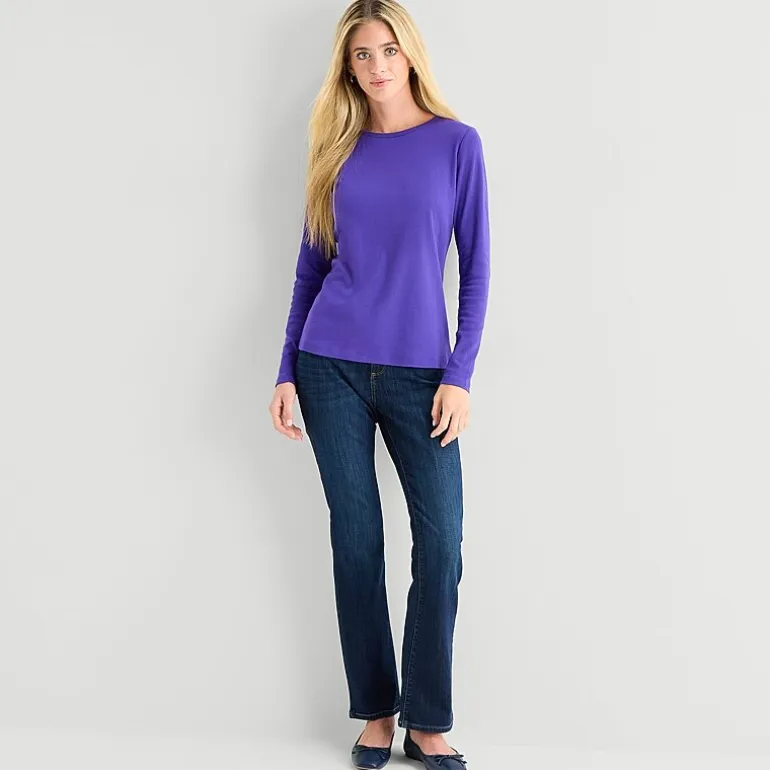 St. John's Bay Womens Crew Neck Long Sleeve T-Shirt