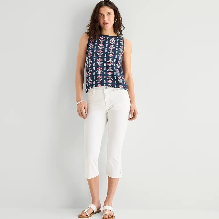 St. John's Bay Womens Crew Neck Sleeveless Tank Top
