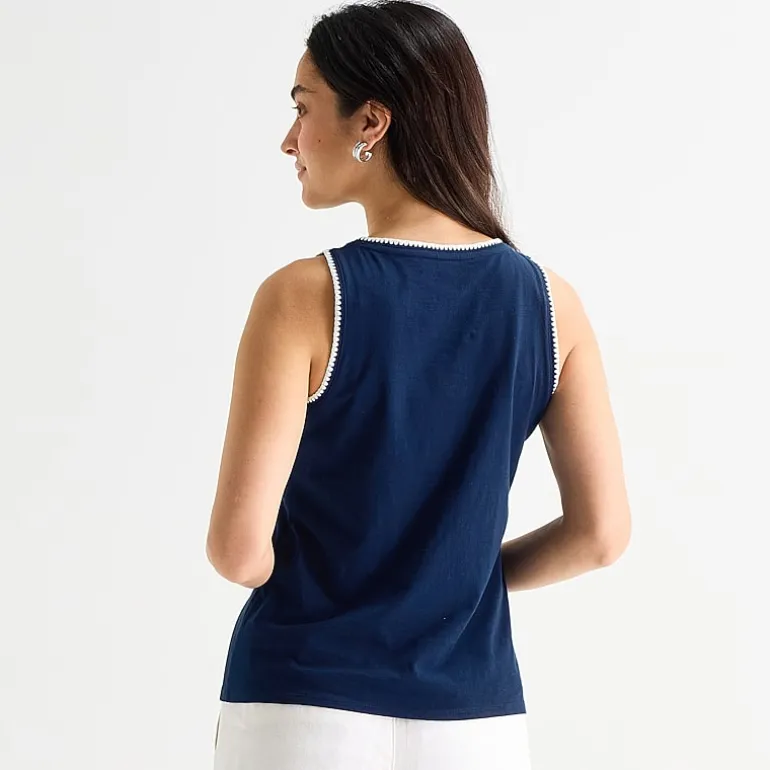 St. John's Bay Womens Crew Neck Sleeveless Tank Top