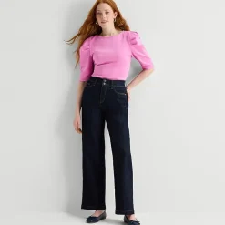 St. John's Bay Womens Crew Neck 3/4 Sleeve Blouse