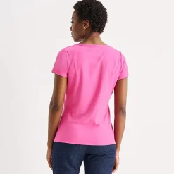St. John's Bay Womens Crew Neck Short Sleeve T-Shirt