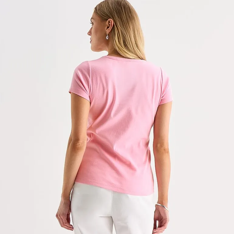 St. John's Bay Womens Crew Neck Short Sleeve T-Shirt