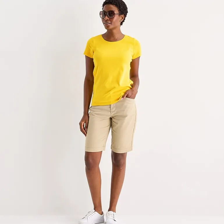 St. John's Bay Womens Crew Neck Short Sleeve T-Shirt