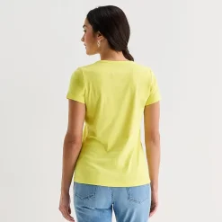 St. John's Bay Womens Crew Neck Short Sleeve T-Shirt