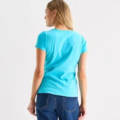 St. John's Bay Womens Crew Neck Short Sleeve T-Shirt