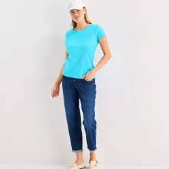 St. John's Bay Womens Crew Neck Short Sleeve T-Shirt