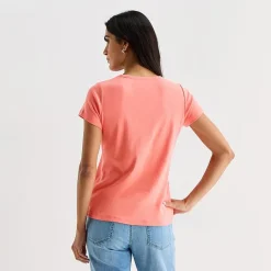 St. John's Bay Womens Crew Neck Short Sleeve T-Shirt