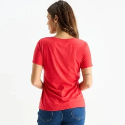 St. John's Bay Womens Crew Neck Short Sleeve Regular Fit Graphic T-Shirt