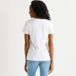 St. John's Bay Womens Crew Neck Short Sleeve Regular Fit Graphic T-Shirt