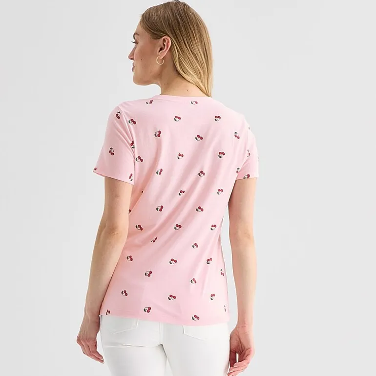 St. John's Bay Womens Crew Neck Short Sleeve Regular Fit Graphic T-Shirt