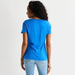 St. John's Bay Womens Crew Neck Short Sleeve Regular Fit Graphic T-Shirt