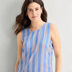 St. John's Bay Womens Crew Neck Sleeveless A-Line Dress