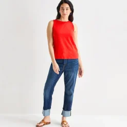 St. John's Bay Womens Crew Neck Sleeveless Tank Top