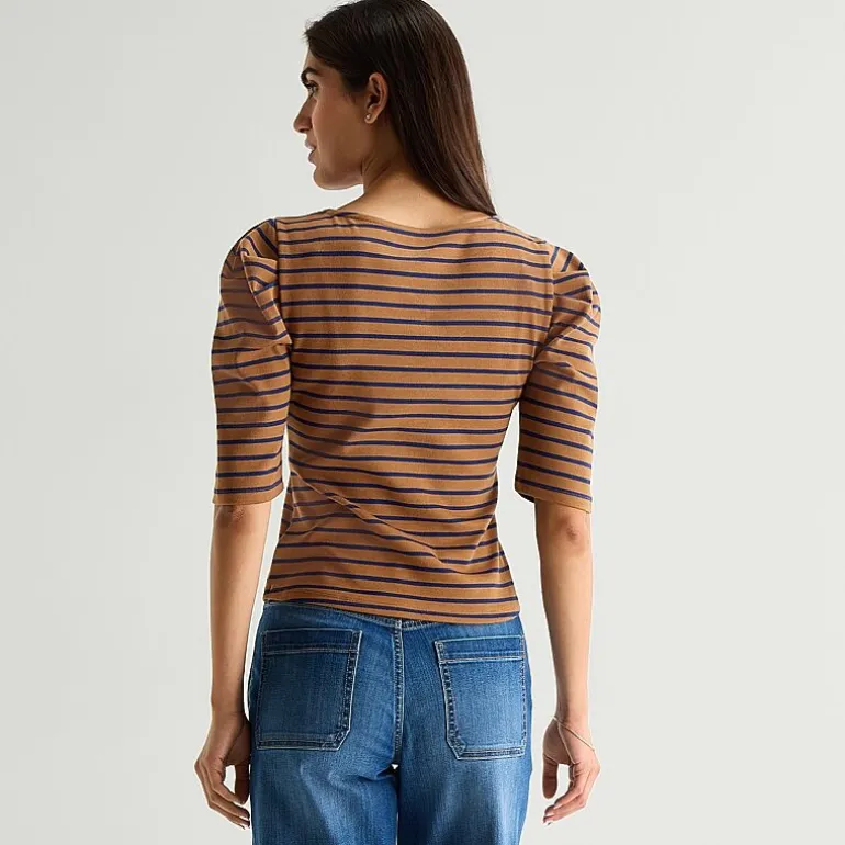 St. John's Bay Womens Crew Neck 3/4 Sleeve Blouse
