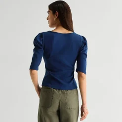 St. John's Bay Womens Crew Neck 3/4 Sleeve Blouse