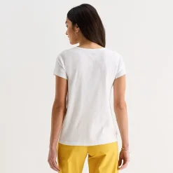 St. John's Bay Womens Easy-on + Easy-off Crew Neck Short Sleeve Adaptive T-Shirt