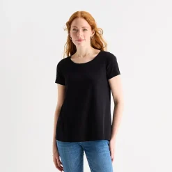 St. John's Bay Womens Easy-on + Easy-off Crew Neck Short Sleeve Adaptive T-Shirt