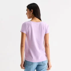 St. John's Bay Womens Easy-on + Easy-off Crew Neck Short Sleeve Adaptive T-Shirt